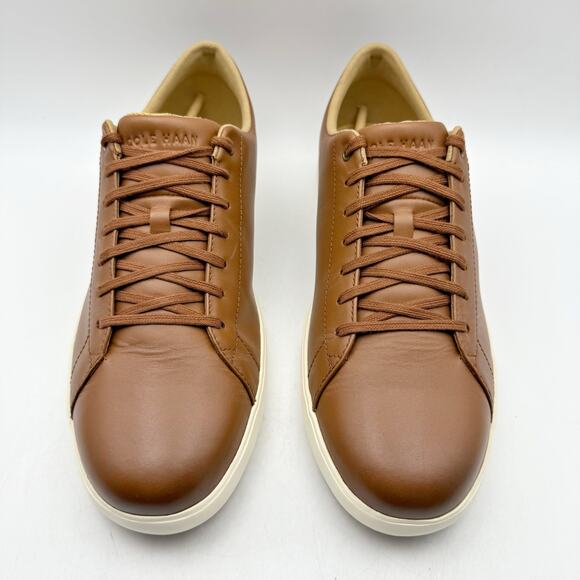 Cole Haan Mens Grand Plus Crosscourt ll Sneakers US 10 M Tan Brown Leather NIB - Picture 6 of 14